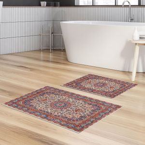Set višebojnih kupatilskih prostirki KT440 (2 komada)
