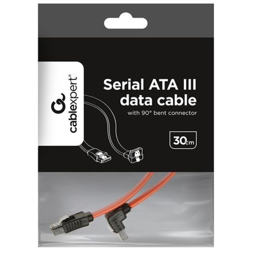 CC-SATAM-DATA90-0.3 Gembird Metal clips, Serial ATA data kabl flat 0,3m 90 degree bent connector slika 4