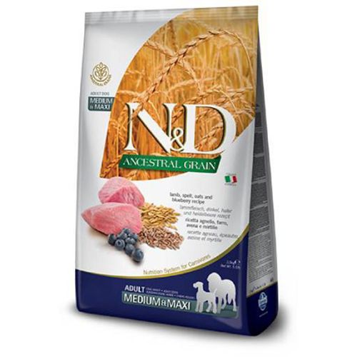 N&D Low Grain Adult Medium i Maxi Jagnjetina i Borovnica 12kg slika 1