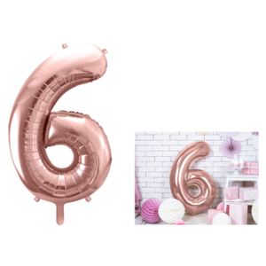 FB1M-6-019R Folijski balon 6 Ružičasto Zlato 86cm