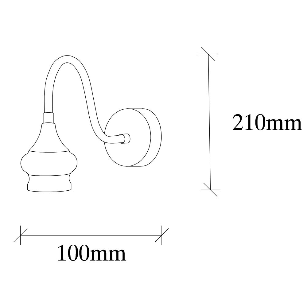 Zidna lampa Alaaddin - 3191 Crna slika 3