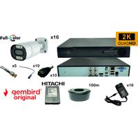 GMB-03** Set kamera za video nadzor 3tbHDD +16x CAM-AHD5MP-HAU60W rg59+100m bnc+dc konekt full color
