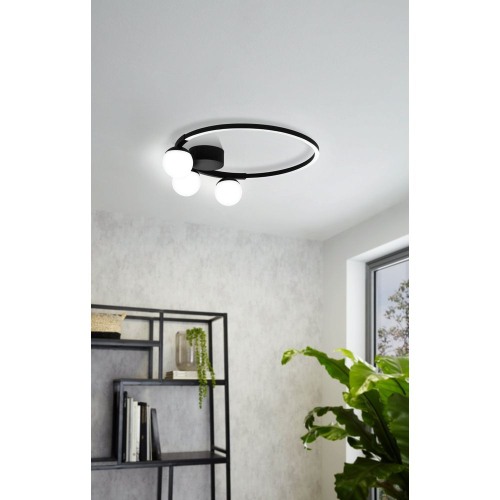 Eglo stropna rasvjeta phianeros led 22w 3000k 2800lm crno/crno, bijelo v:120mm o slika 2