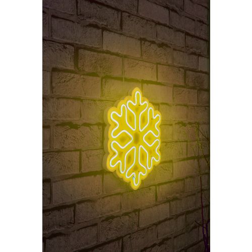 Wallity Ukrasna plastična LED rasvjeta, Snowflake - Yellow slika 1