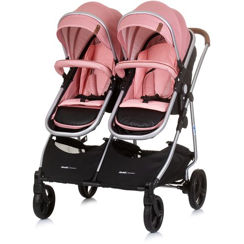Chipolino 3u1 dječja kolica za blizance ili dvoje djece Duo Smart Flamingo slika 6