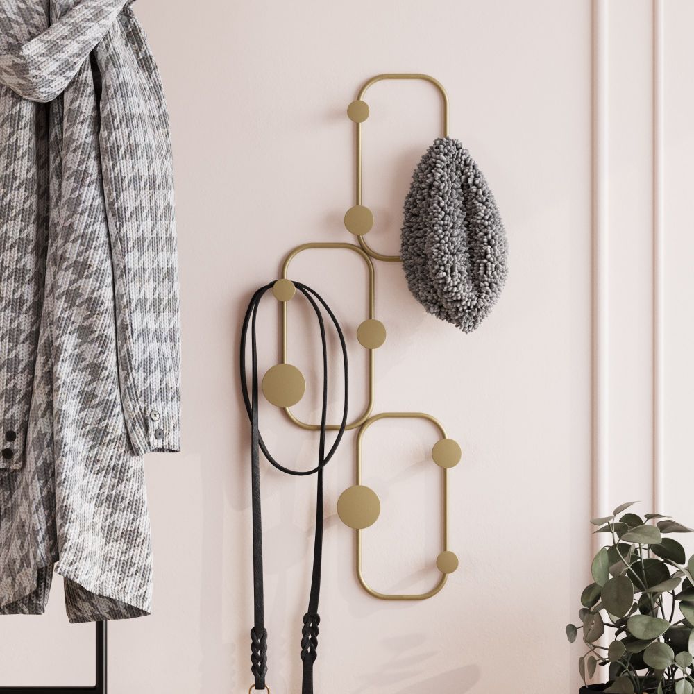 Metal wall hook Lizzard-A, colour: gold slika 2