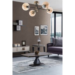 Dolunay 4 Lü Eskitme Bal Camlı Avize - Copper Chandelier