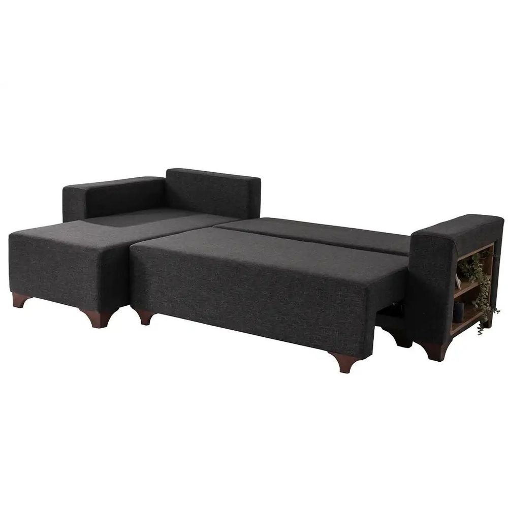 Ugaona Sofa Tloft Mini - boja: antracit slika 6