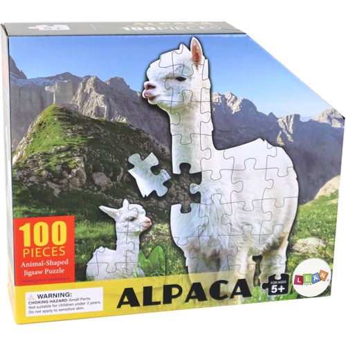 Puzzle bijele alpake 100 elemenata slika 1