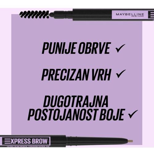 Maybelline New York Express Brow Ultra Slim Olovka za obrve 01 Blonde  slika 5