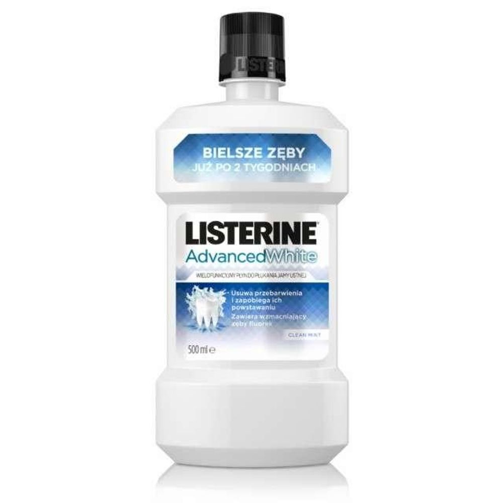 LISTERINE ADVANCED WHITE 500ML - Rastvor za ispiranje usta slika 1