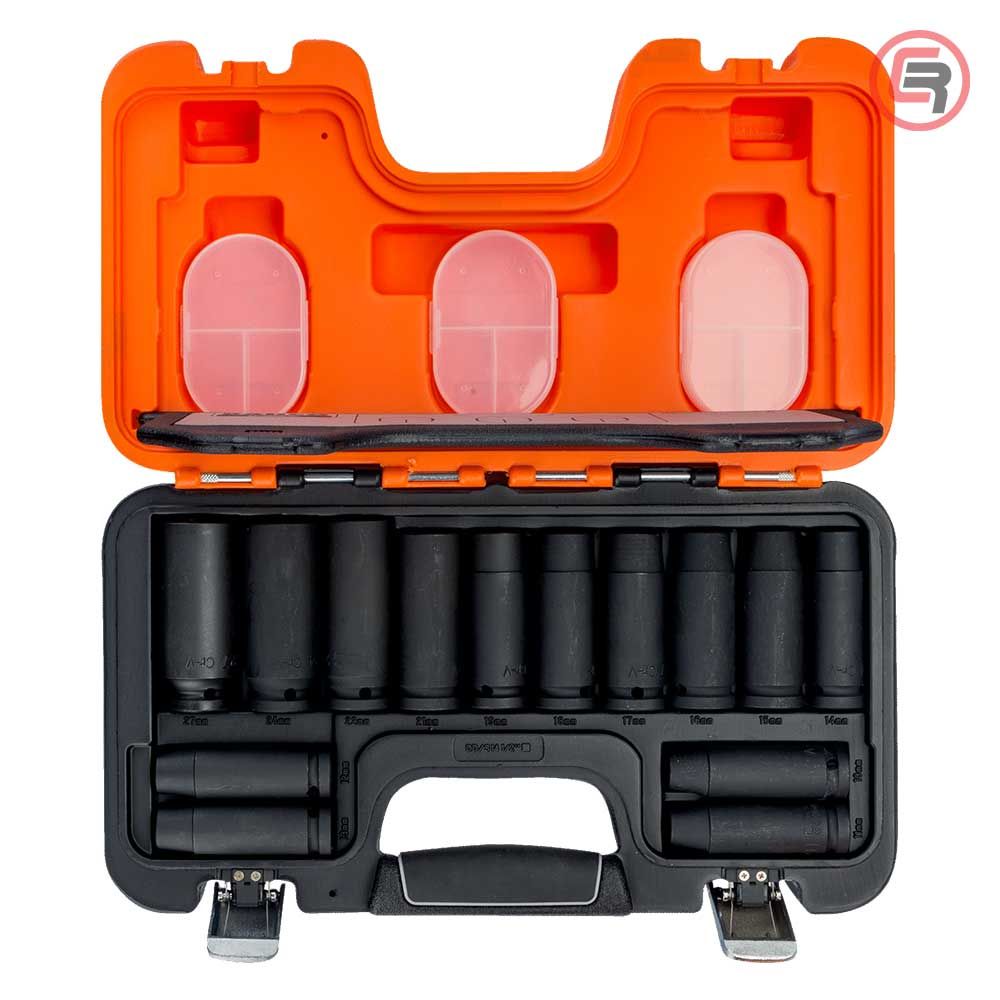 Bahco Garnitura Nasadnih Ključeva Udarnih 1/2" Dugih 10-27mm/ 14 dijelna - DD/S14 slika 2