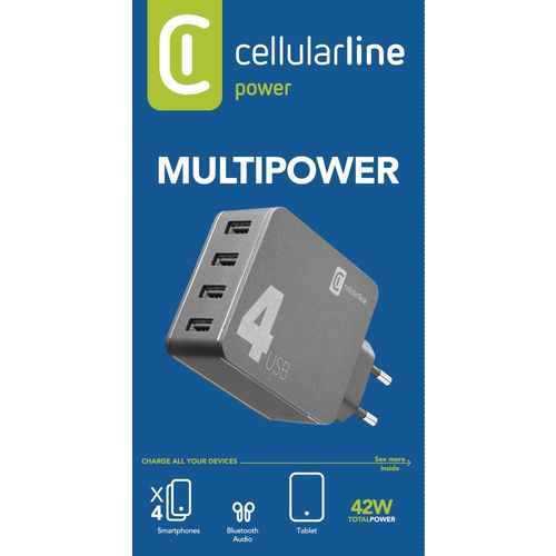 Cellularline kućni punjač Multipower 4 42W slika 3
