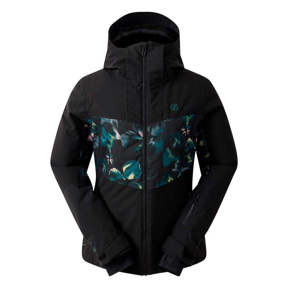 Dare2B Ženska jakna Iced, Black/Electric Floral slika 1
