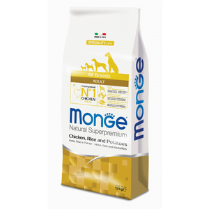 Monge Natural Superpremium Dog All Breeds Adult Monoprotein Chicken With Rice And Potatoes 2.5 kg