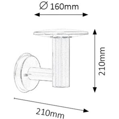 Rabalux Rostock spoljna zidna lampa LED7W st.l.čelik IP44 slika 4