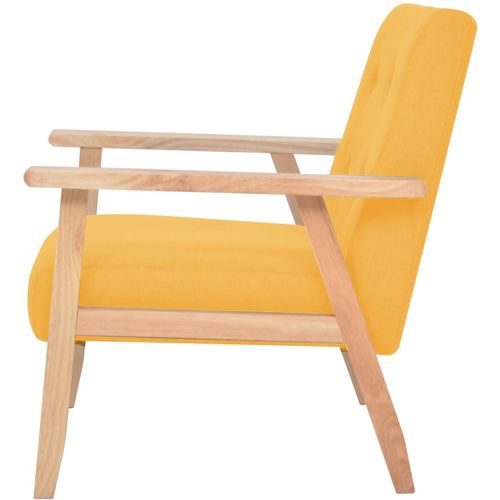 Fotelja od tkanine žuta slika 43