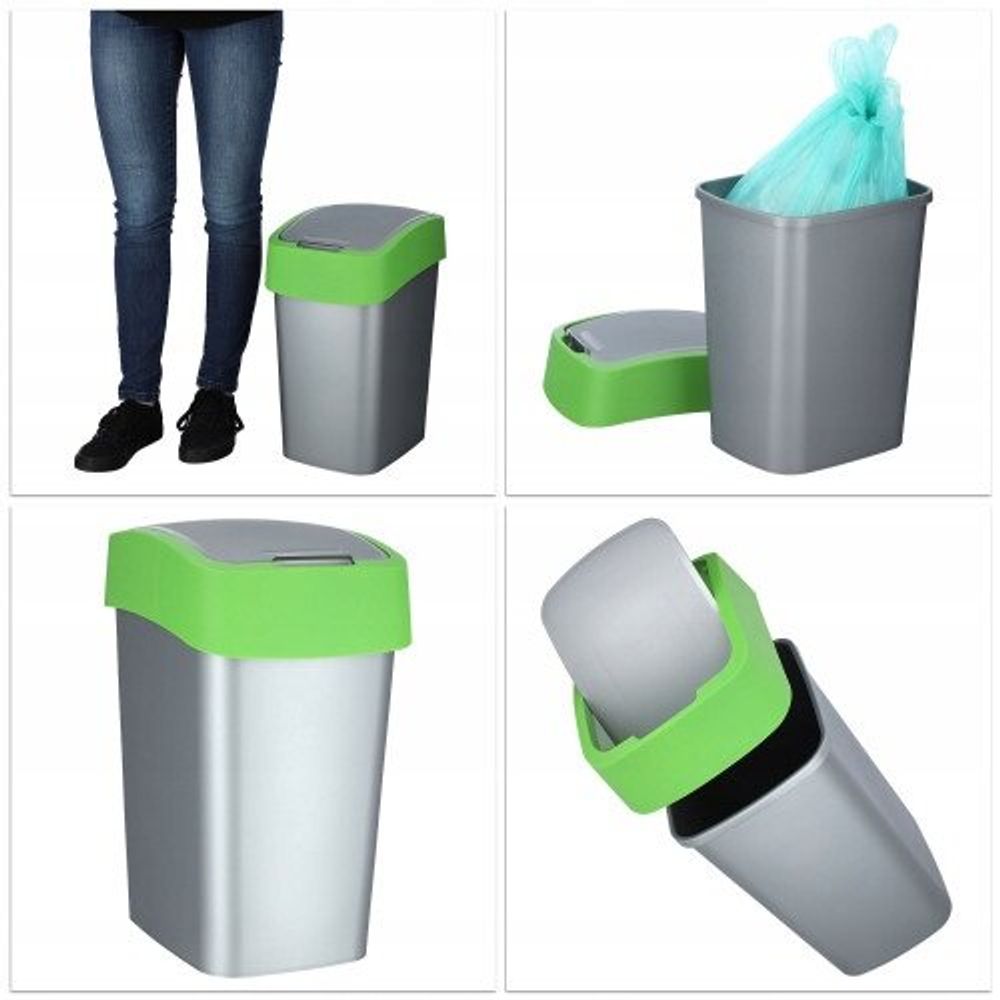 Flip Kanta za otpatke 25L siva/zelena slika 2