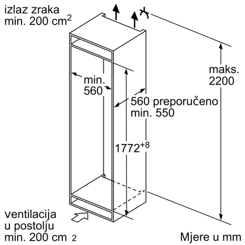 Bosch ugradbeni hladnjak KIS86AFE0 slika 8