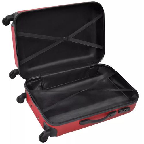 Trodijelni set čvrstih kovčega s kotačima crveni 45,5/55/66 cm slika 13