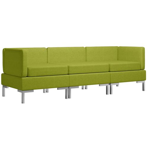 3-dijelni set sofa od tkanine zeleni slika 17