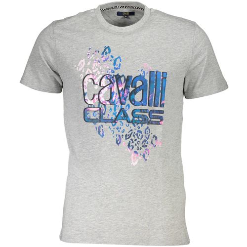 CAVALLI CLASS T-SHIRT SHORT SLEEVE MAN GRAY slika 1