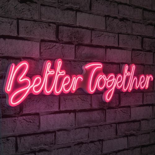Wallity Ukrasna plastična LED rasvjeta, Better Together - Pink slika 9