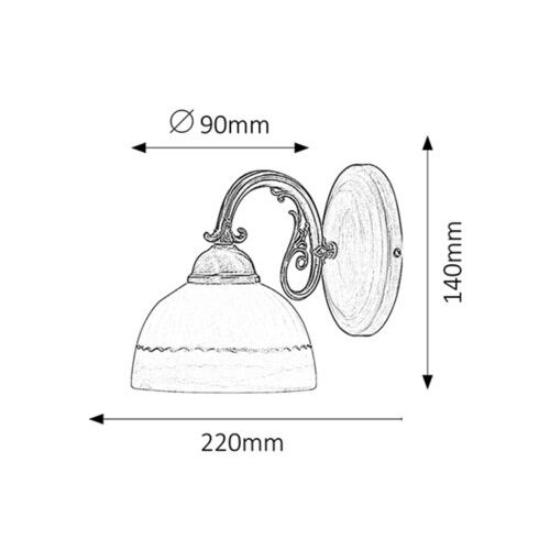 Rabalux Flossi zidna lampa E27 40W bronza Spoljna rasveta slika 2