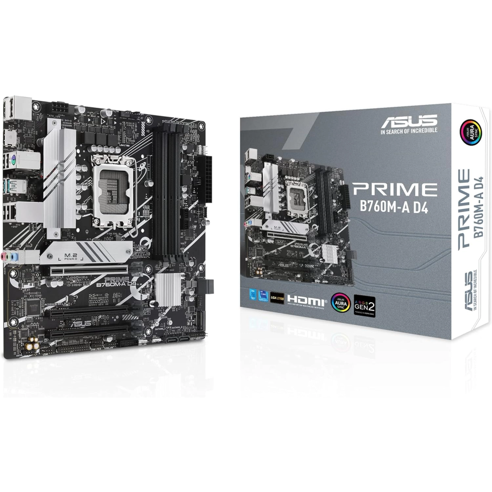 ASUS MB PRIME B760M-A D4-CSMIntel B760, LGA 1700, 2x M.2,4xDDR4; 2xHDMI, DP, mATX slika 1