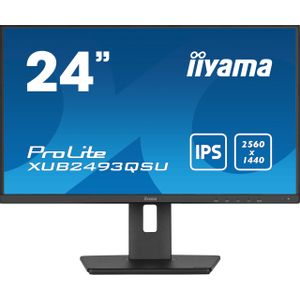 IIYAMA Monitor 24" ETE IPS-panel, 2560x1440, 15cm Height Adj. Stand, Pivot, 300cd/m², Speakers, HDMI, DisplayPort, 4ms, USB-HUB 3x 3.0 (23,8" VIS)