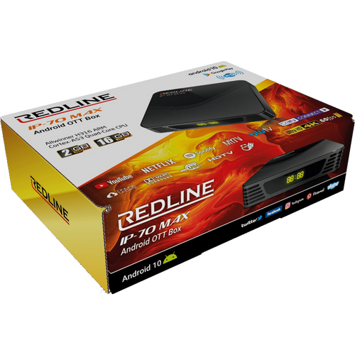 REDLINE prijemnik IPTV@Android, 4K, 2/16 GB, USB, WiFi, IP-70 Max slika 2