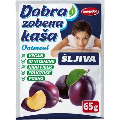 Dobra zobena kaša 65g šljiva KRATAK ROK                     slika 1