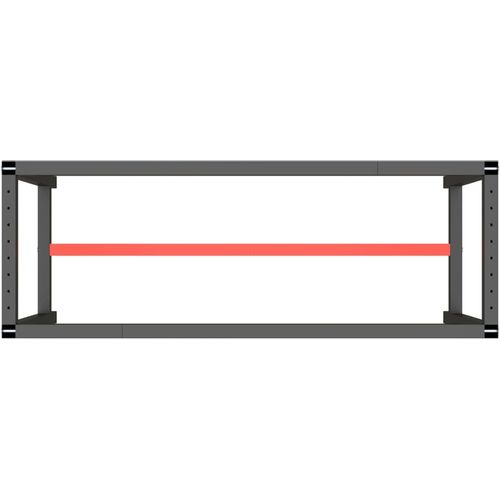 Okvir za radni stol mat crni i mat crveni 140x50x79 cm metalni slika 5