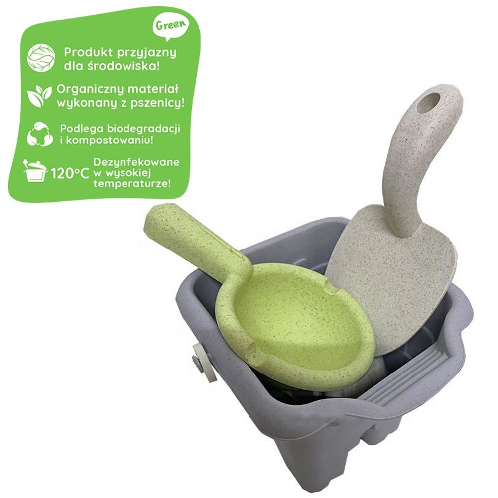 Woopie green set toranj s kantom za pijesak 8 kom. biorazgradiv organski materijal slika 4