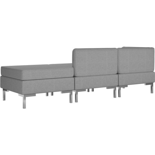 3-dijelni set sofa od tkanine svjetlosivi slika 4