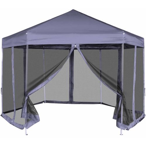 Heksagonalni Pop-Up Šator sa 6 Panela Tamno Plavi 3,6x3,1 m slika 39