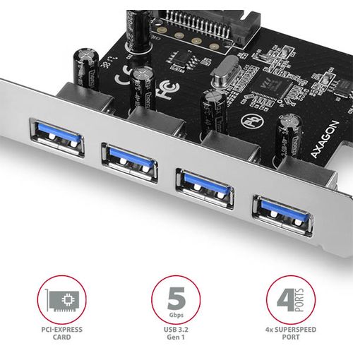 Axagon PCEU-430VL PCIe adapter 4x USB3.2 slika 2