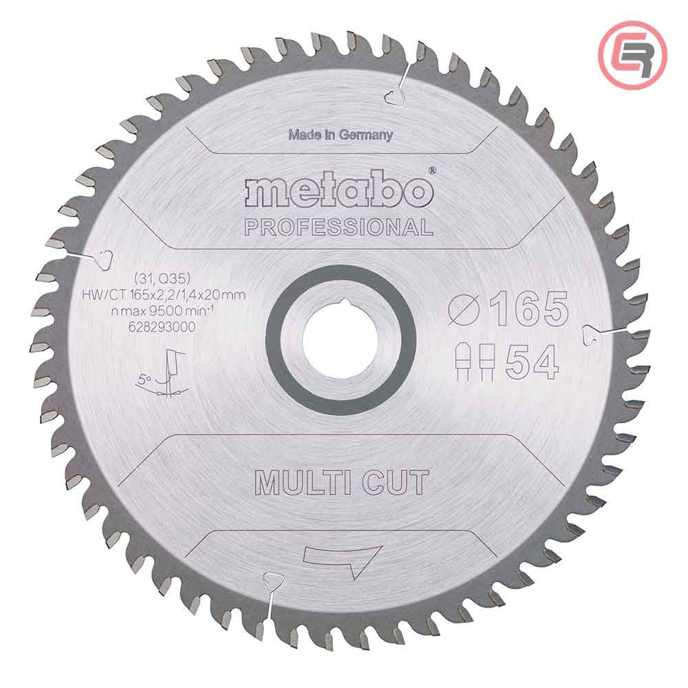 Metabo List Kružne Pile 165 x 2,2 / 1,4 x 20 / Z = 54 Multi Cut Professional - 628293000 slika 1