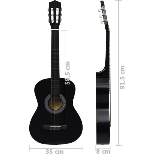 Klasična gitara za početnike i djecu crna 3/4 36" slika 12