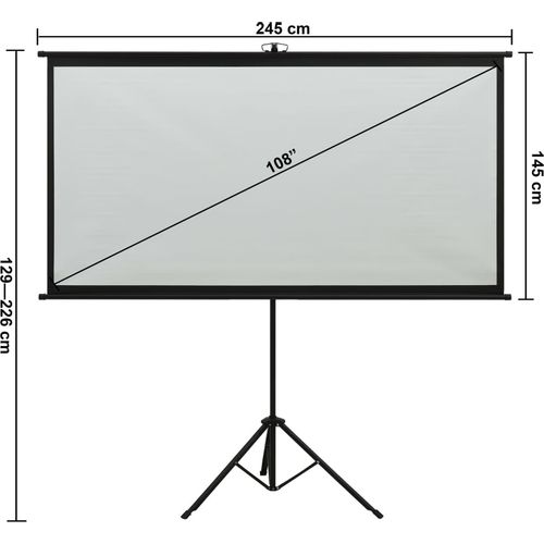 Projekcijsko platno s tronošcem 108 " 16 : 9 slika 7