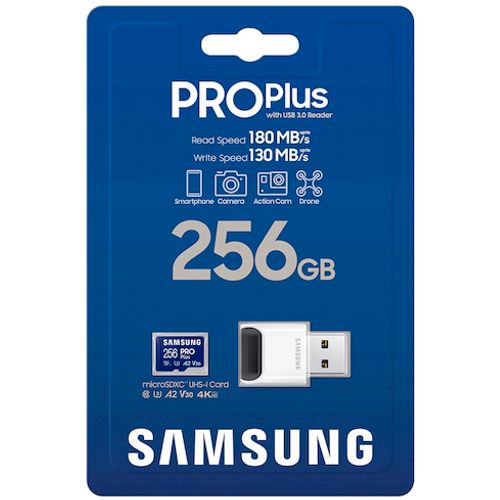 Samsung Memorijska kartica PRO PLUS MicroSDXC 256GB U3 + SD Adapter MB-MD256SB slika 2