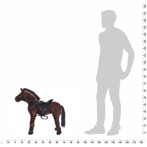 Stojeća igračka plišani konjić tamnosmeđi XXL slika 31