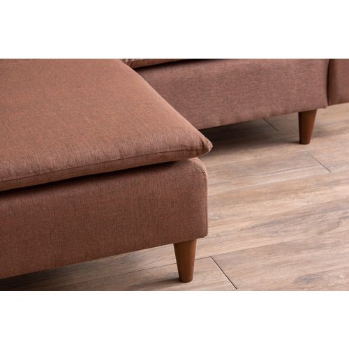 Atelier Del Sofa Kutna garnitura, Svijetlo smeđa, Lungo Mini - Light Brown slika 3