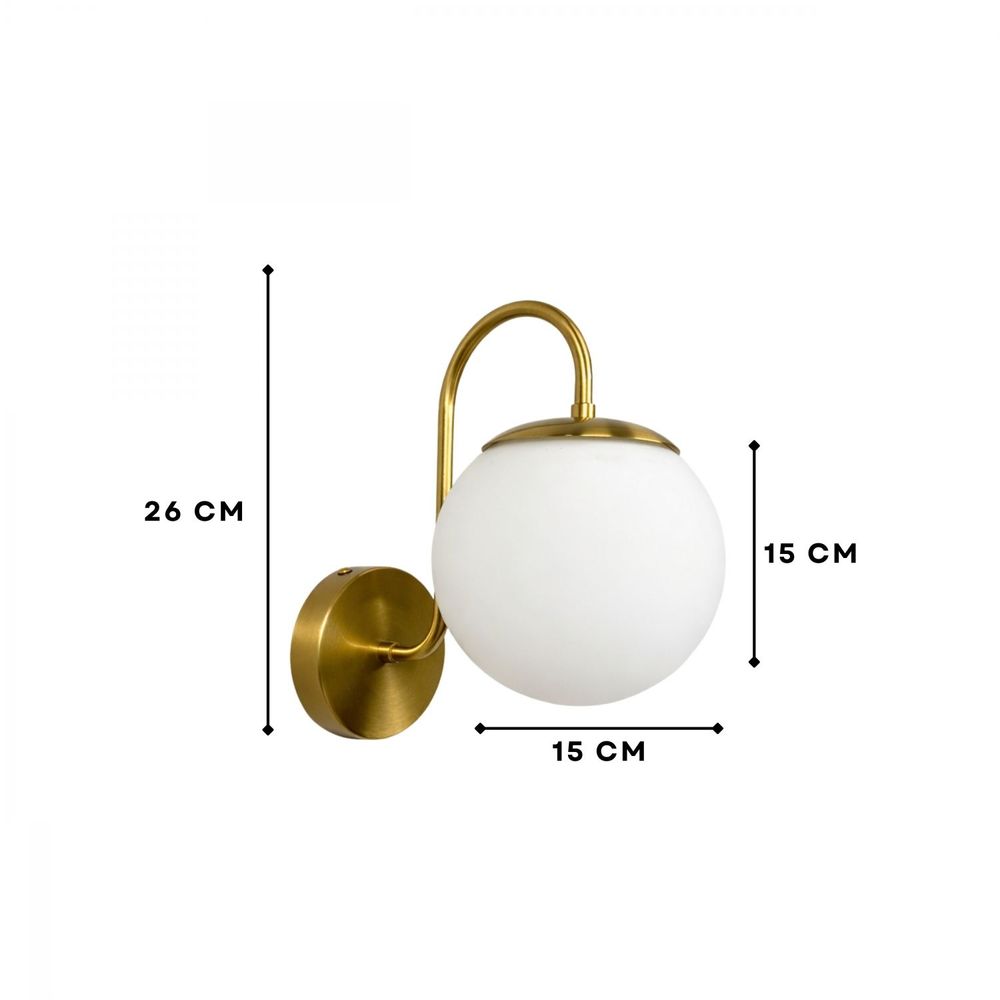 Zidna Lampa 242430, boje: Zlato, Bijela slika 3