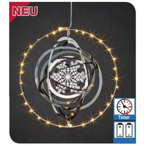 Hellum 523003 božićna zvijezda  toplo bijela LED metalna    s 3D efektom, timer slika 4