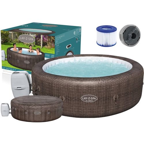 Masažni bazen-Jacuzzi na napuhavanje Bestway 216*71cm - smeđi slika 1