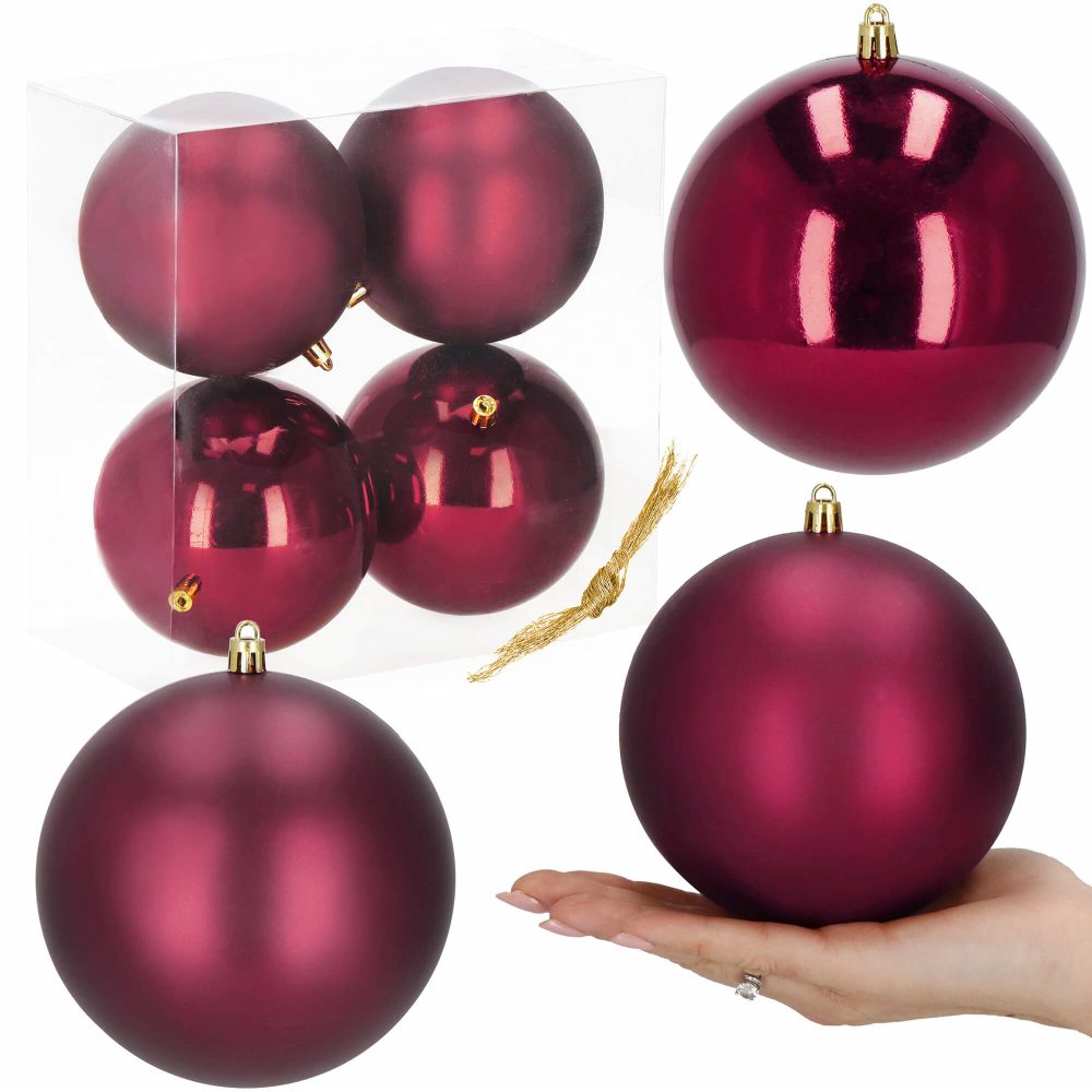 Ca1185 božićne kuglice za drvce 12 cm 4 kom. slika 5