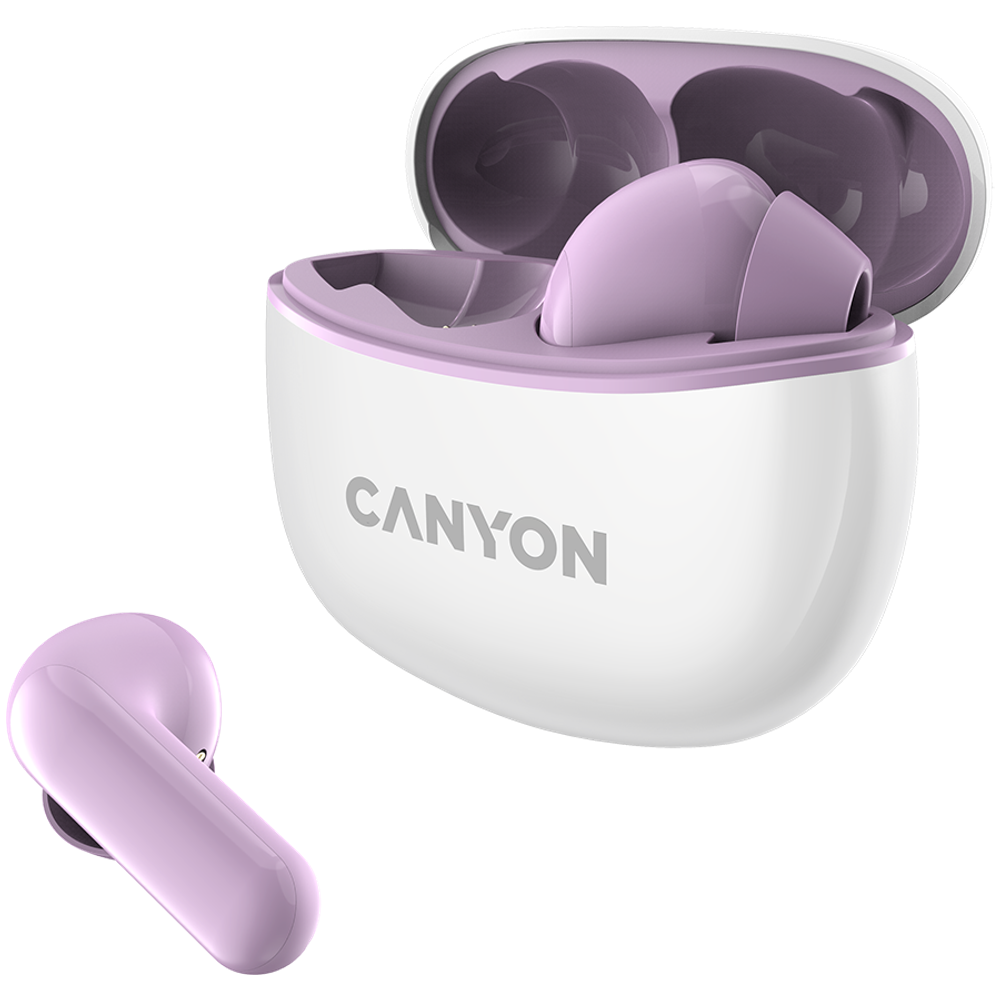 CANYON TWS-5 Bežične Bluetooth Slušalice, Ljubičaste slika 2