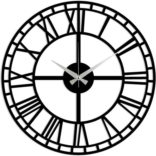 Wallity Ukrasni metalni zidni sat, Metal Wall Clock 2 - Black slika 2