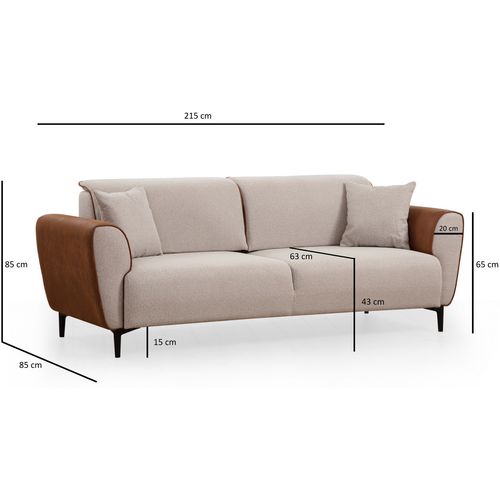 Aren - Beige, Cinnamon Beige
Cinnamon 3-Seat Sofa-Bed slika 13